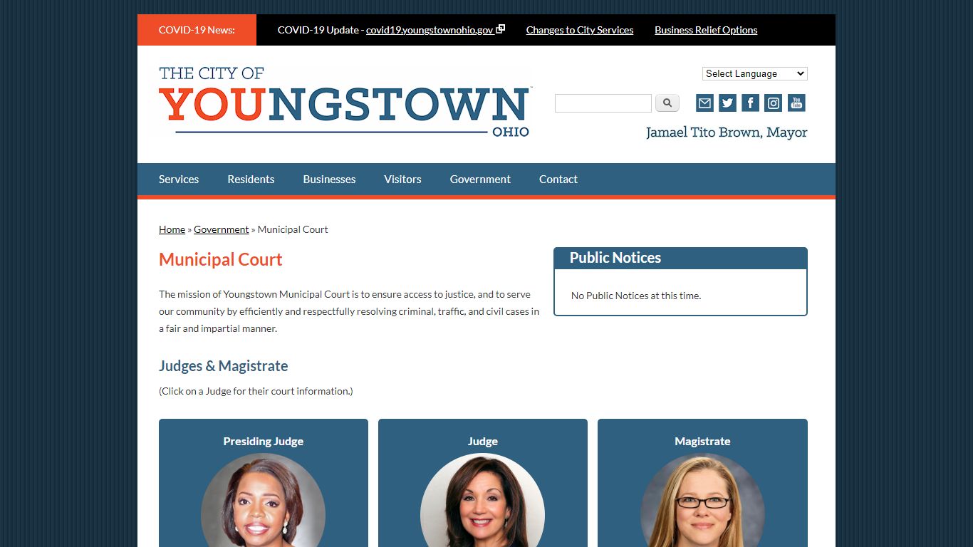 Municipal Court - City of Youngstown, Ohio