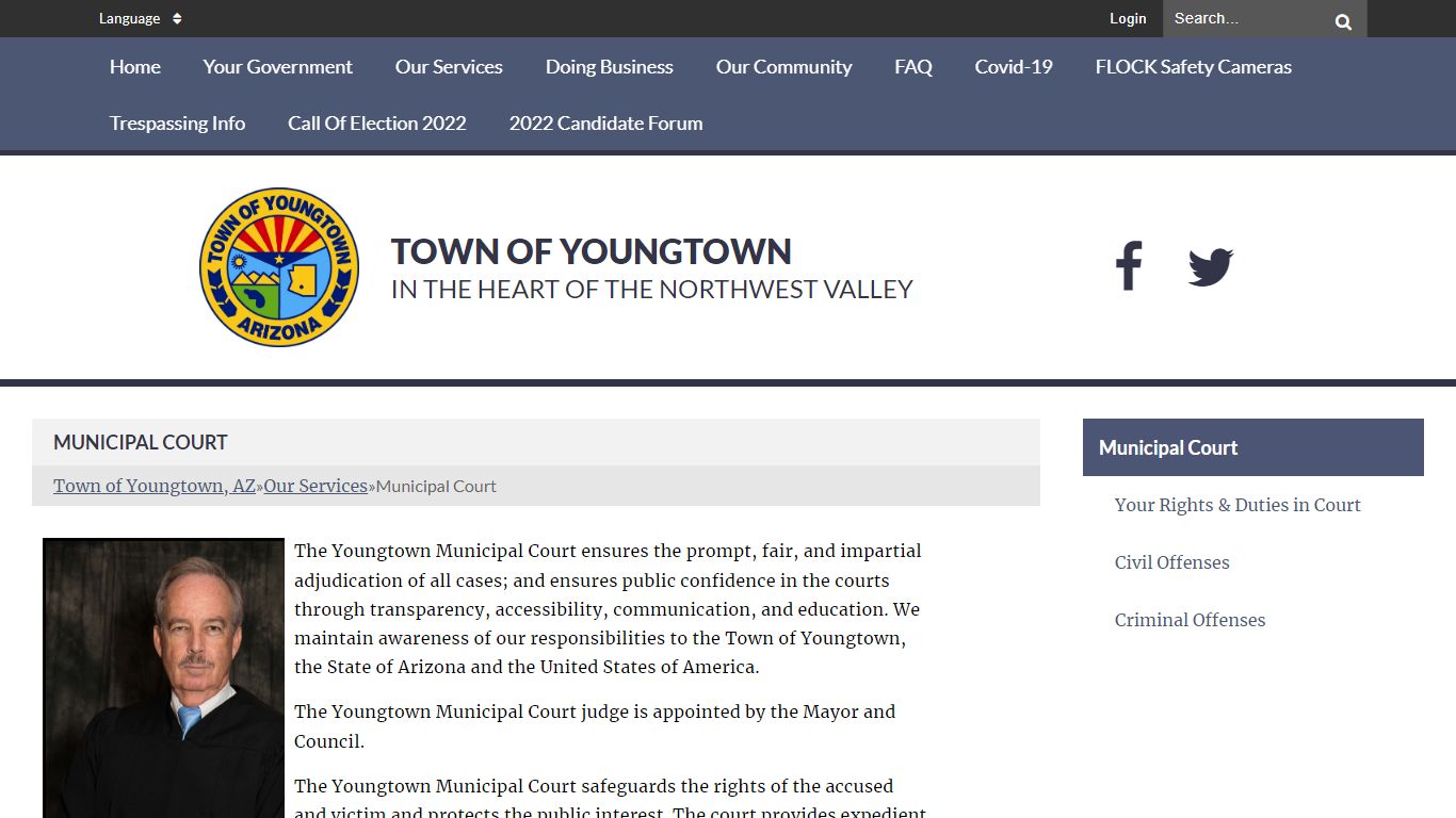 Municipal Court - Town of Youngtown, AZ